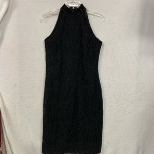 NWT Stunning Beaded Dress Black w Small